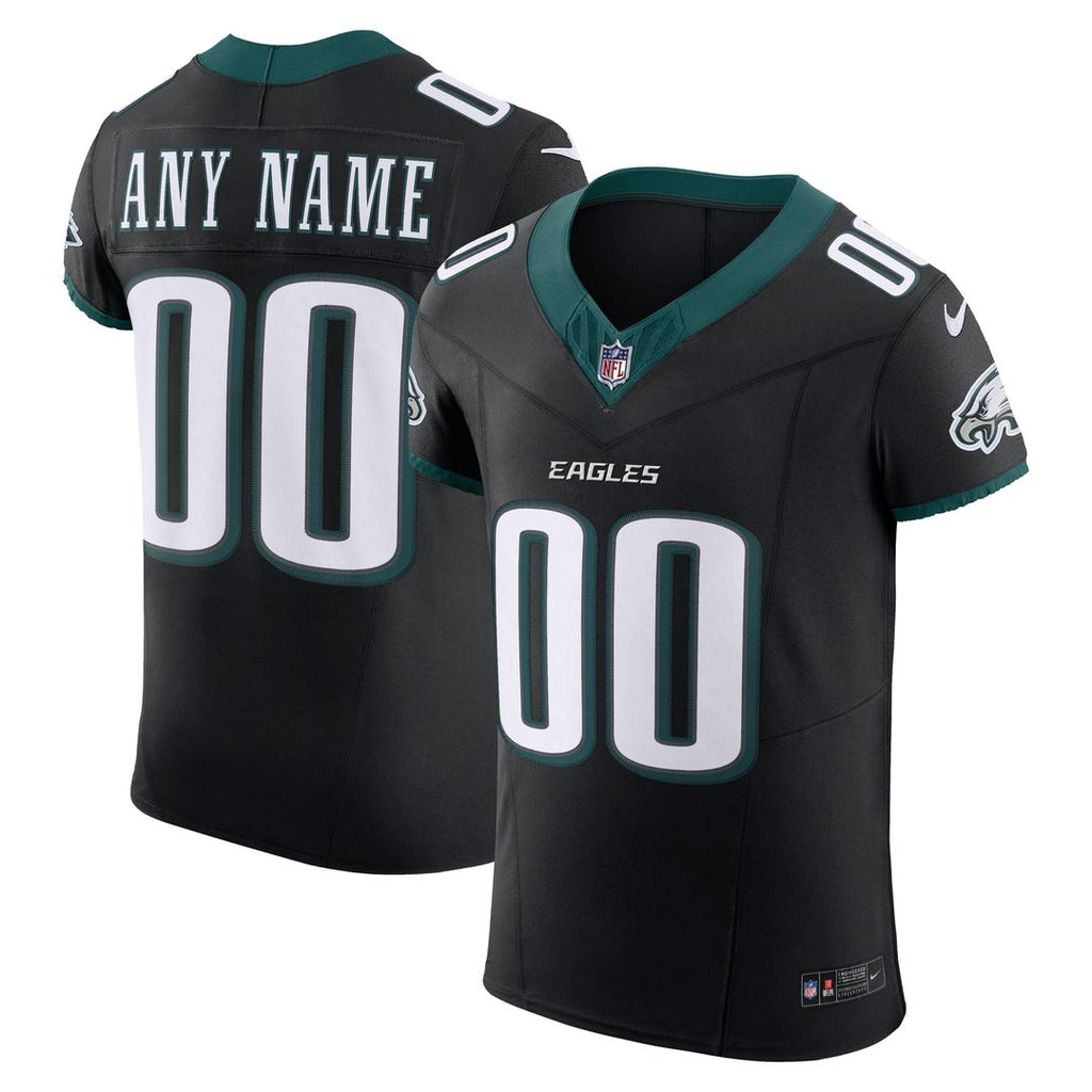 Philadelphia Eagles Nike Alternate Vapor F.U.S.E. Elite Custom Jersey -  Black