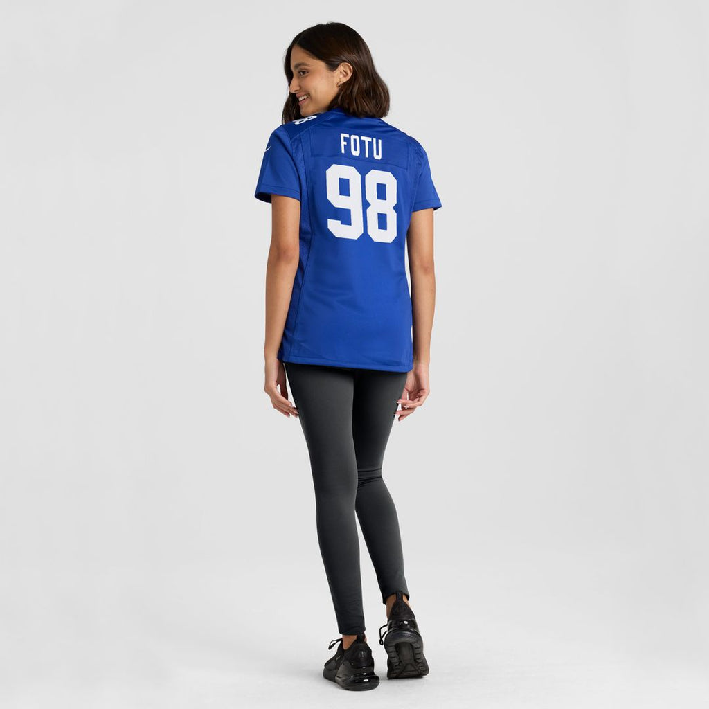 Leki Fotu New York Giants Nike Women's Team Game Jersey - Royal
