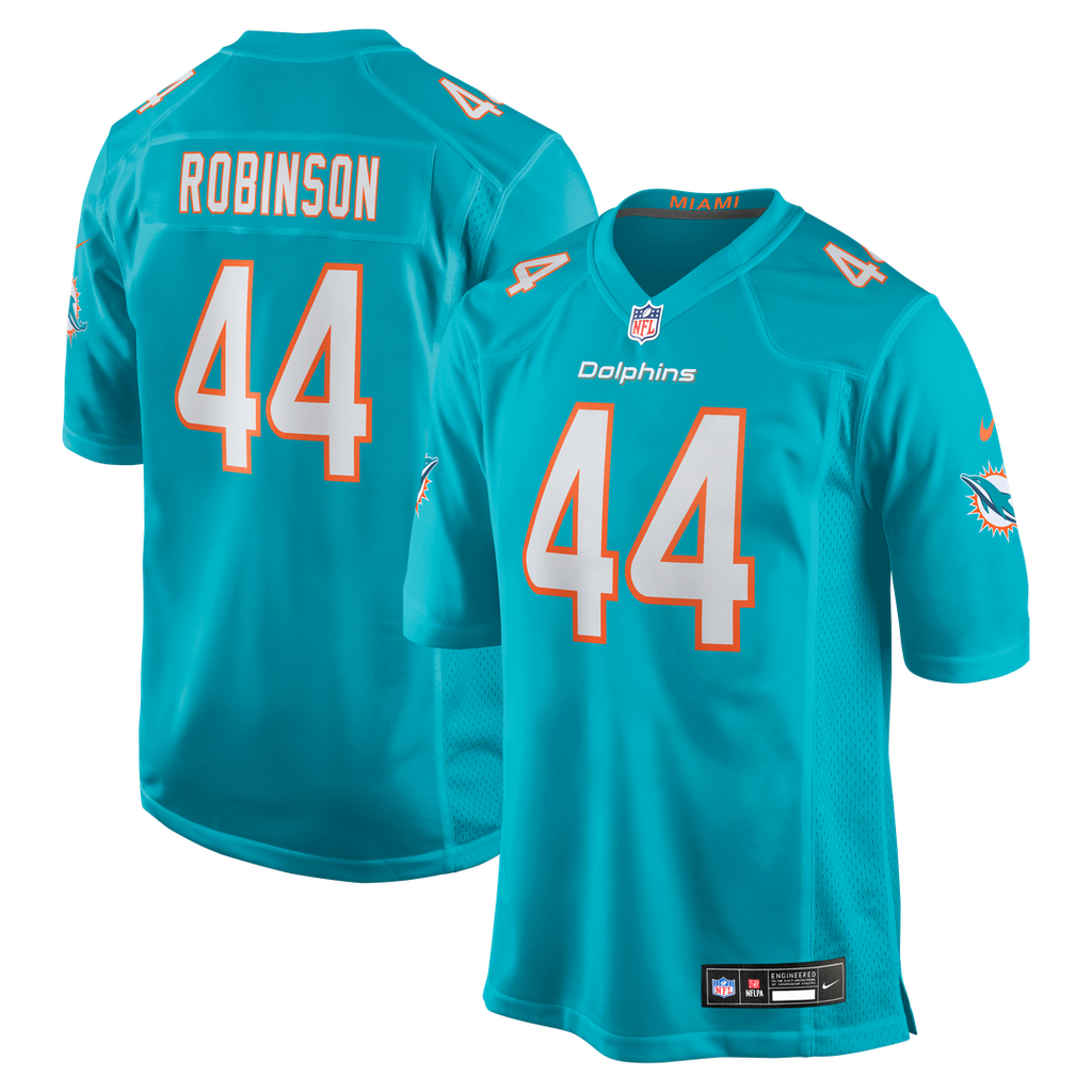 Chop Robinson Miami Dolphins Nike  Game Jersey -  Aqua