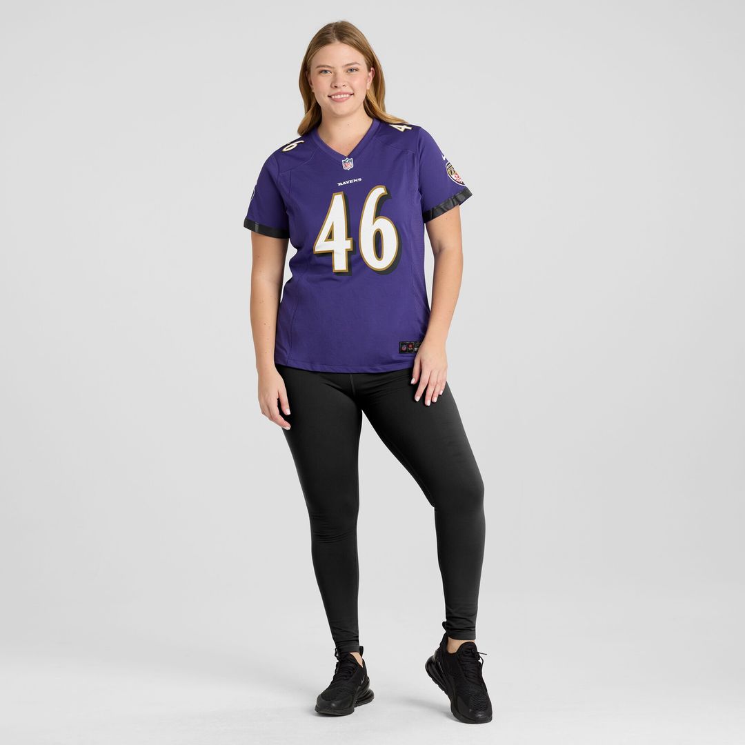 Nick Moore Baltimore Ravens Nike Women's Game Player Jersey - Purple