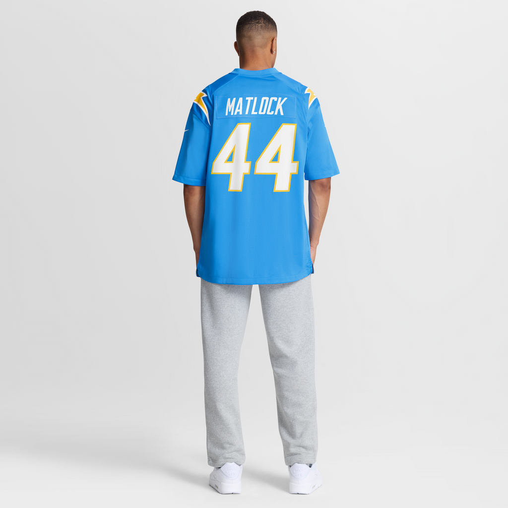 Scott Matlock Los Angeles Chargers Nike Team Game Jersey -  Powder Blue