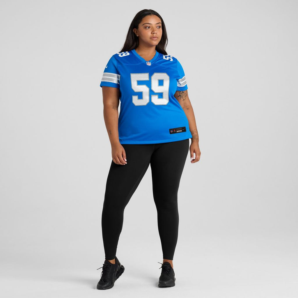 Giovanni Manu Detroit Lions Nike Women's Team Game Jersey -  Blue