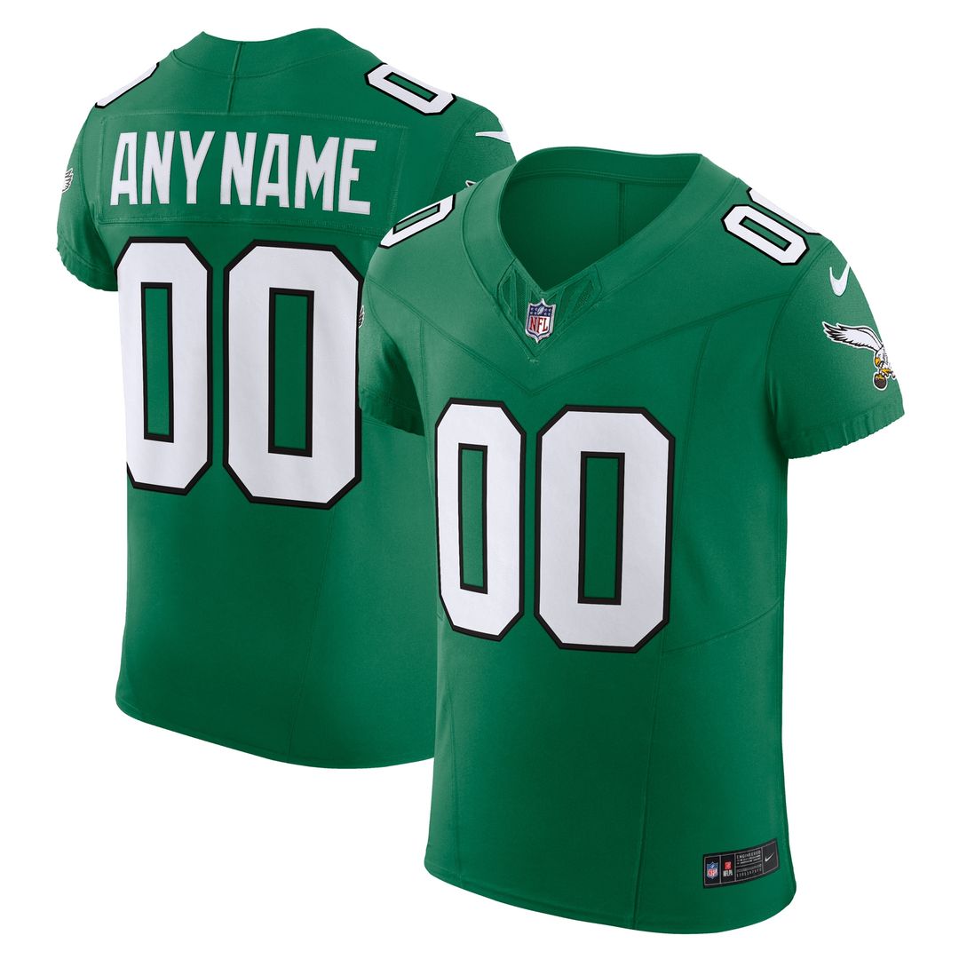 Philadelphia Eagles Nike Alternate Vapor F.U.S.E. Elite Custom Jersey -  Black