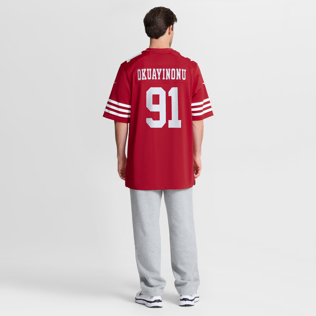 Sam Okuayinonu San Francisco 49ers Nike Team Game Jersey -  Scarlet