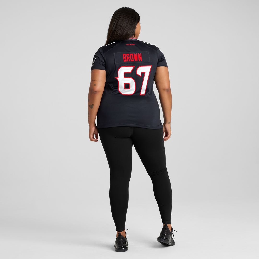 Evan Brown Houston Texans Nike Women's Team Game Jersey -  Navy