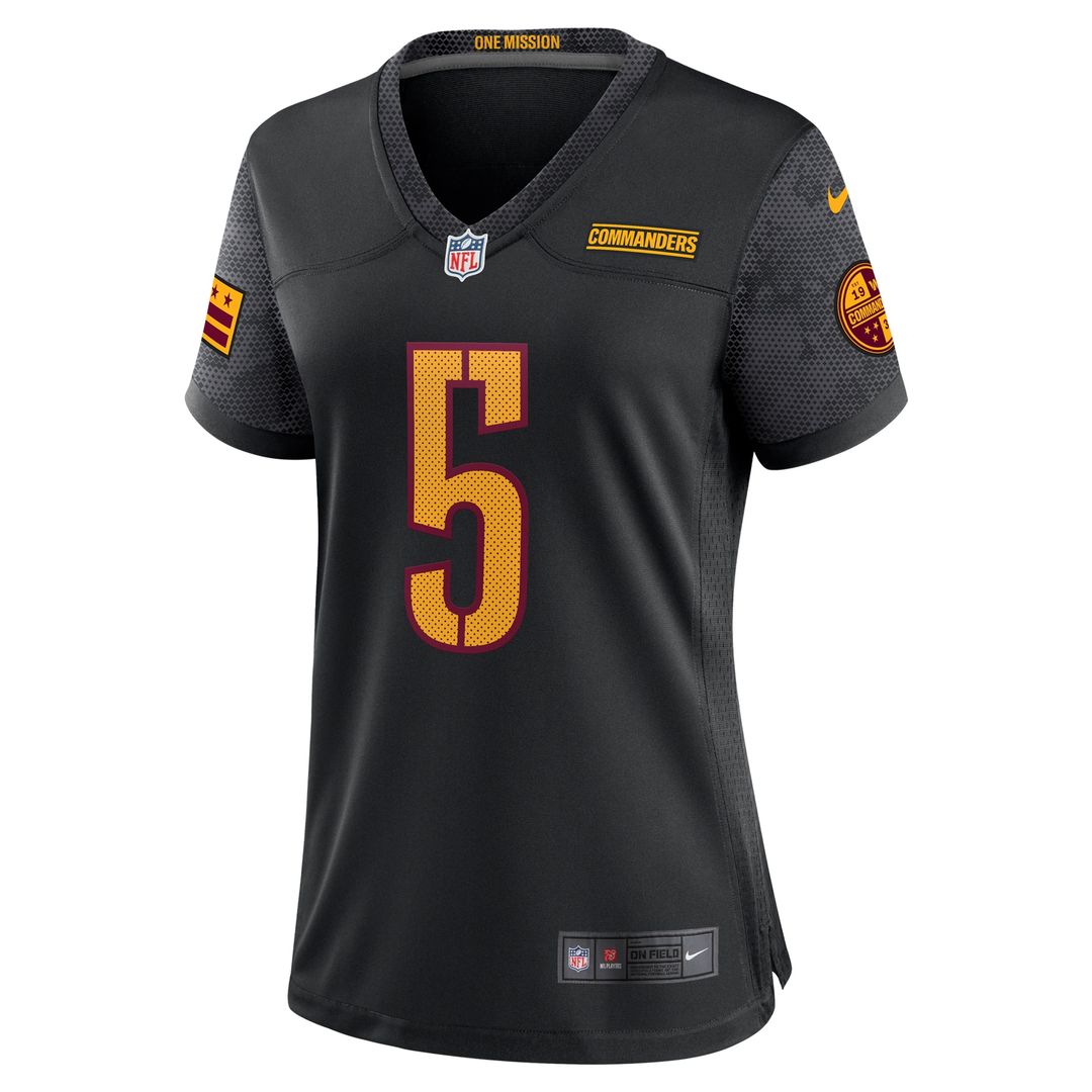 Jayden Daniels Washington Commanders Nike Women's Alternate Game Player Jersey - Black