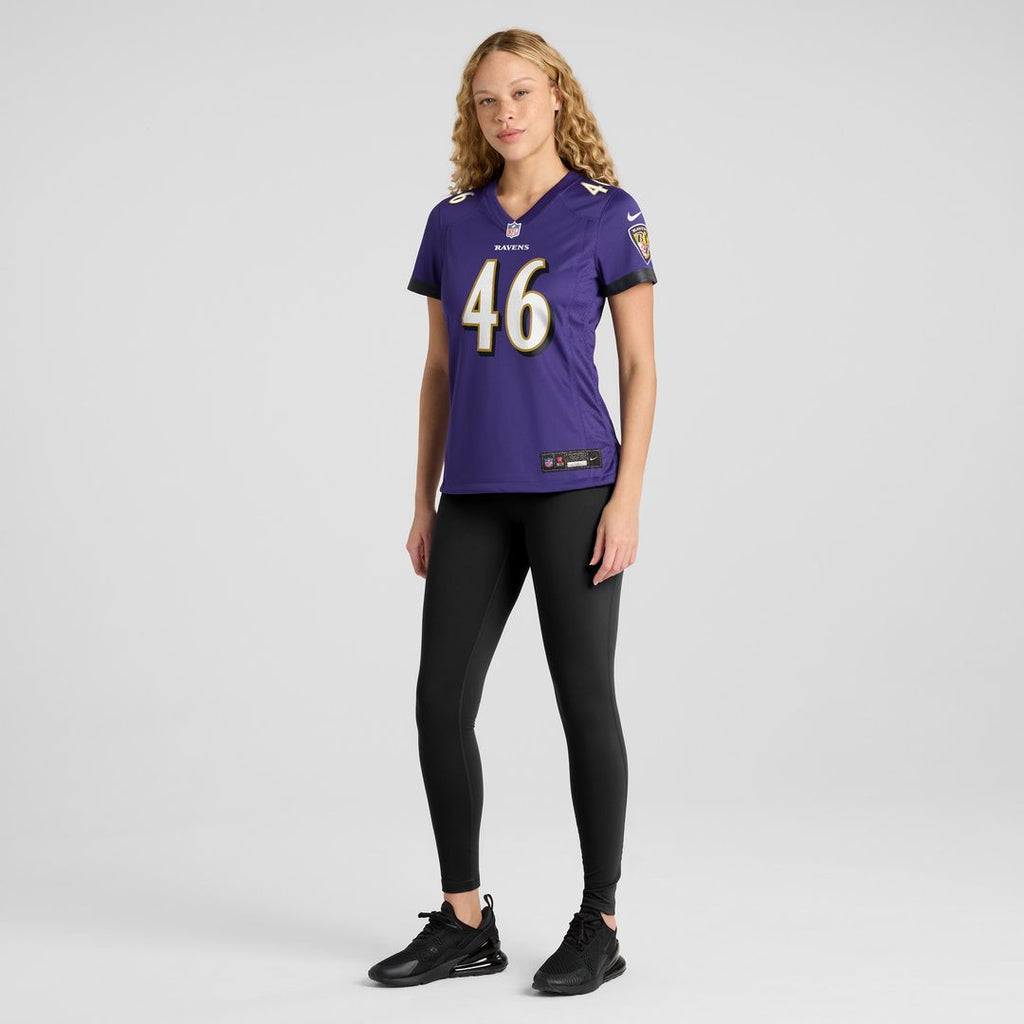 Nick Moore Baltimore Ravens Nike Women's Game Player Jersey - Purple