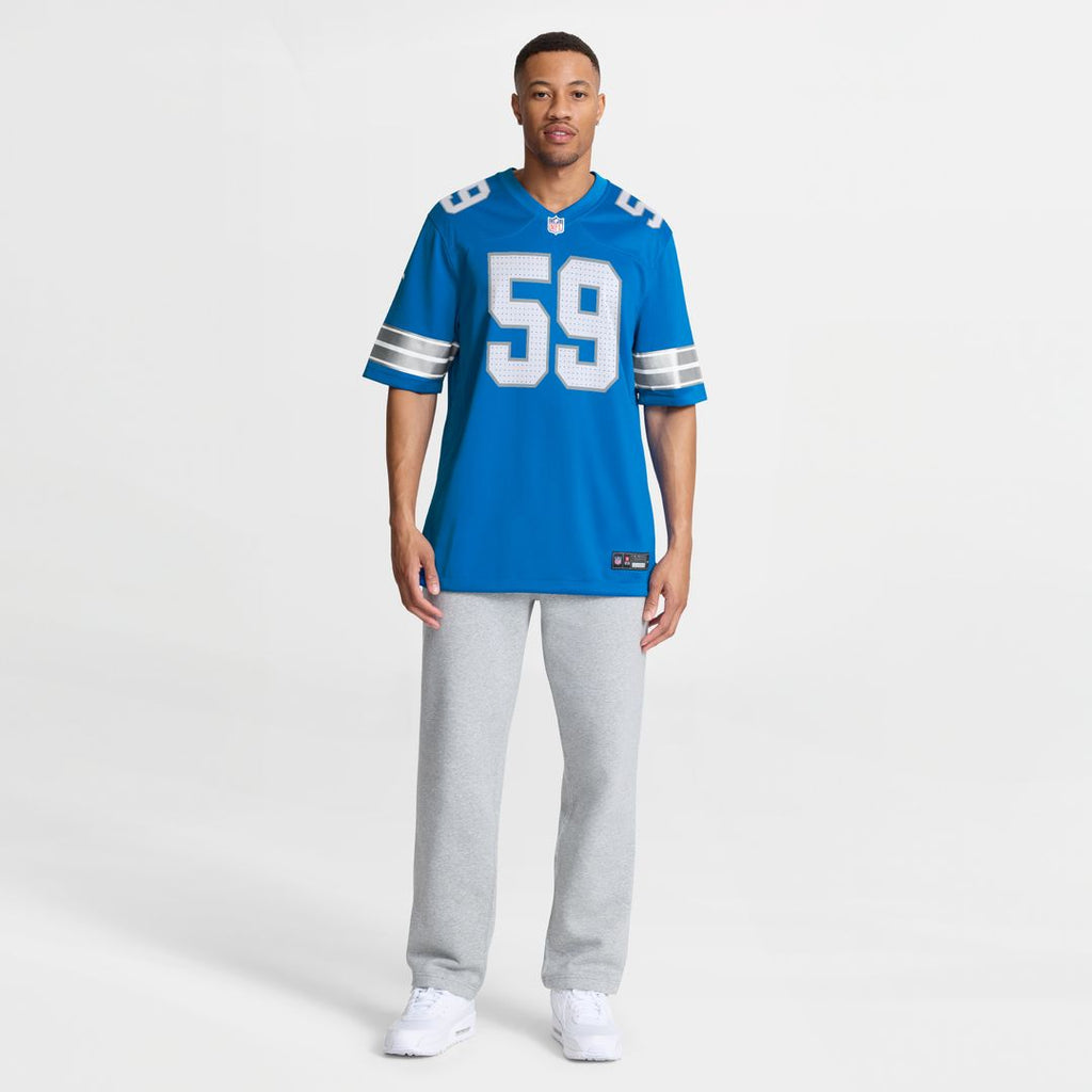 Giovanni Manu Detroit Lions Nike Team Game Jersey -  Blue