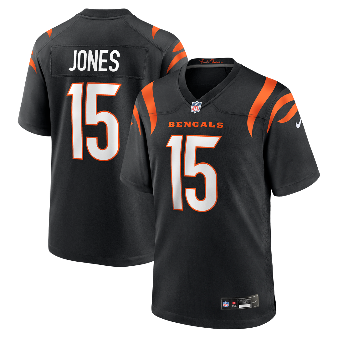 Charlie Jones Cincinnati Bengals Nike Team Game Jersey -  Black