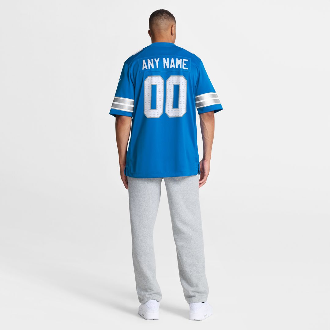 Detroit Lions Nike Custom Game Jersey - Blue