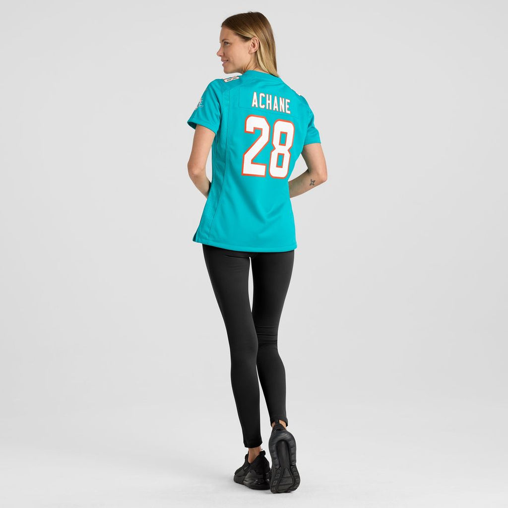 Devon Achane Miami Dolphins Nike Women's Player Game Jersey - Aqua