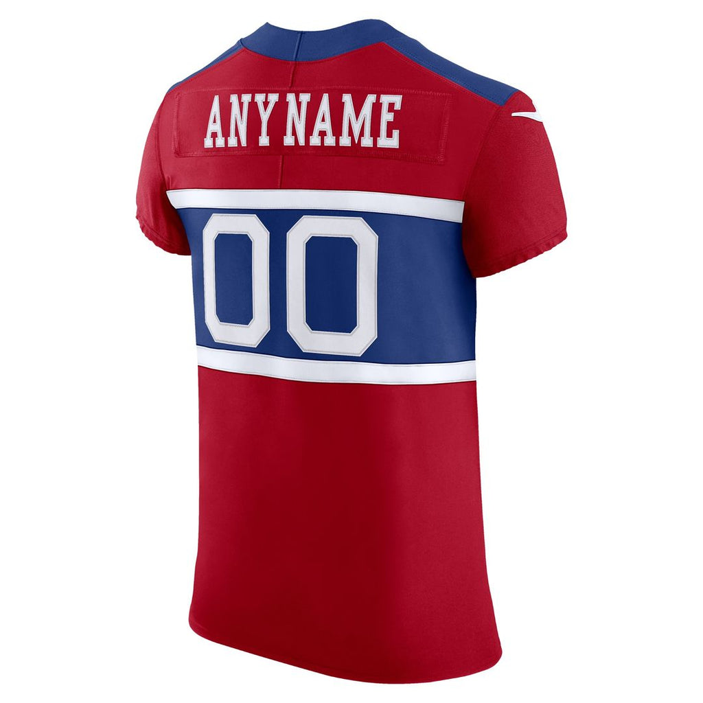 New York Giants Nike Alternate Vapor F.U.S.E. Elite Custom Jersey -  Red