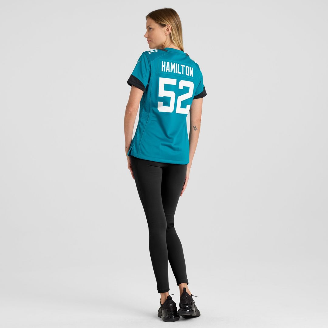 DaVon Hamilton Jacksonville Jaguars Nike Women's Game Jersey - Teal