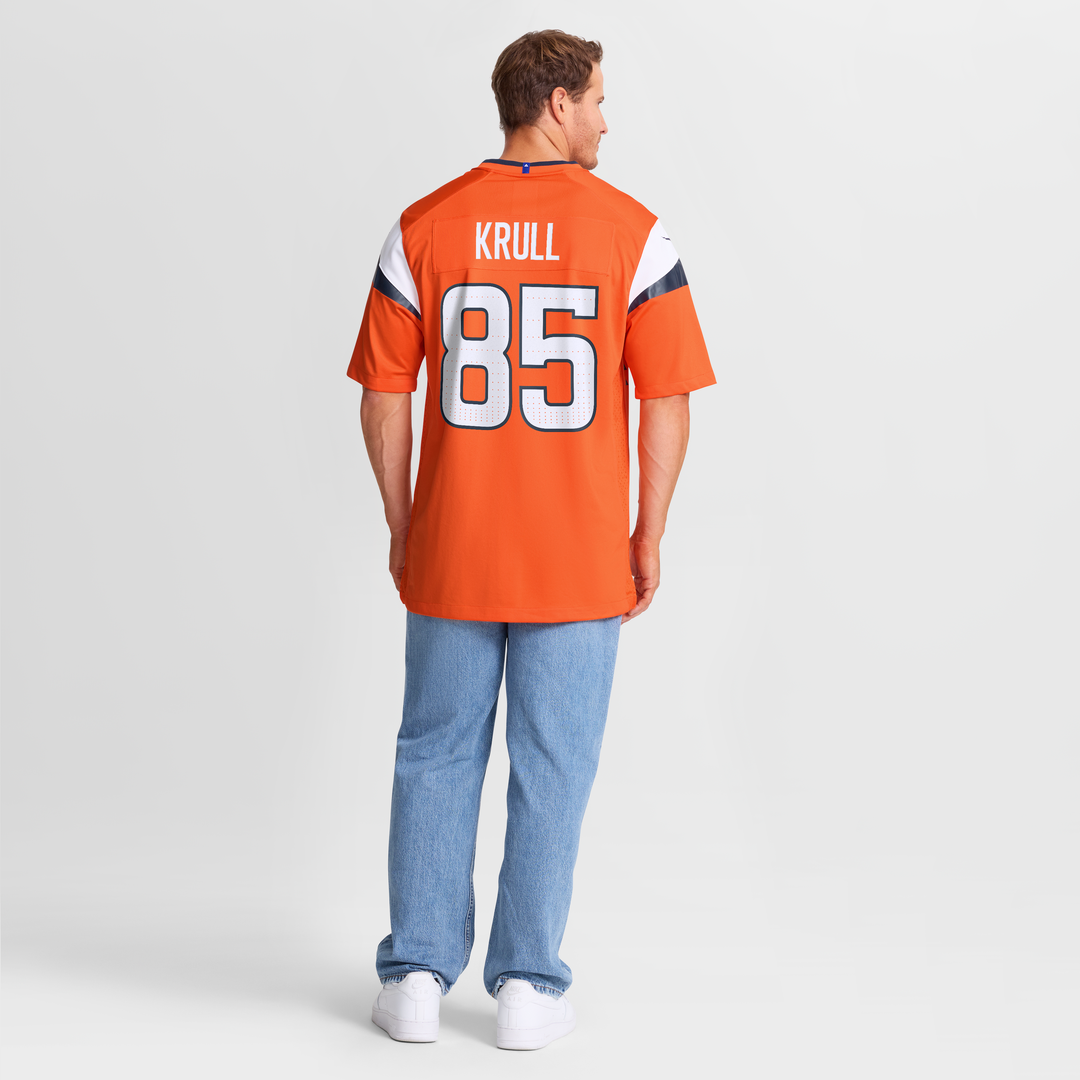 Lucas Krull Denver Broncos Nike Team Game Jersey -  Orange