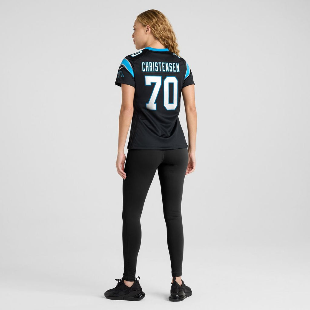 Brady Christensen Carolina Panthers Nike Women's Team Game Jersey - Black